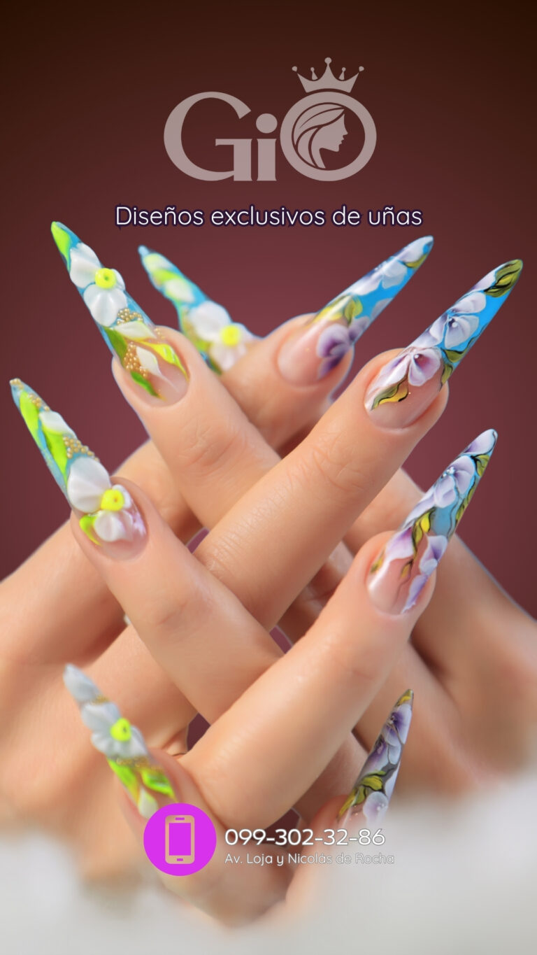 uñas acrilicas semipermanente con esculpidas, encapsulado con estrellas, flores,